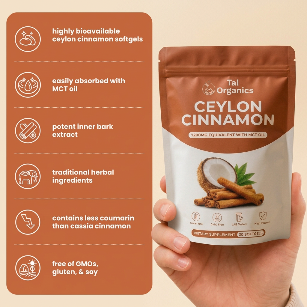 Ceylon Cinnamon 7200mg Equivalent with MCT Oil